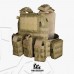 Colete Tático Modular Plate Carrier + 8 Peças TAN