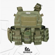 Colete Tático Modular Plate Carrier + 8 Peças VERDE