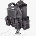 Colete Tático Modular Plate Carrier + 8 Peças PRETO