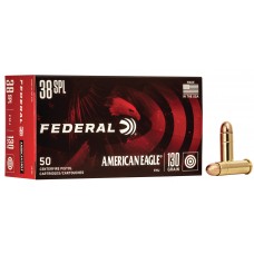 .38 FEDERAL FMJ AMERICAN EAGLE CAIXA COM 50 UNIDADES