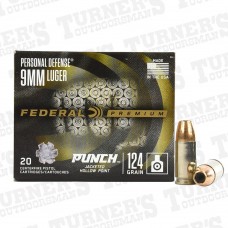 9MM FEDERAL PUNCH 124GR CAIXA COM 20 UNIDADES