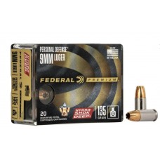 9MM Federal Luger Hydra Shok Deep 135GR - CX 20un