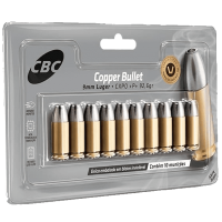 9MM LUGER +P+ 92,6GR COPPER BULLET TACT