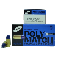 9MM POLYMATCH 124GR CAIXA COM 50 UNIDADES