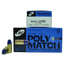 9MM POLYMATCH 124GR CAIXA COM 50 UNIDADES